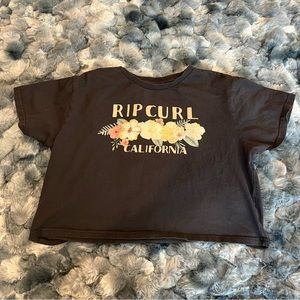 Ripcurl California cropped tshirt with florals.